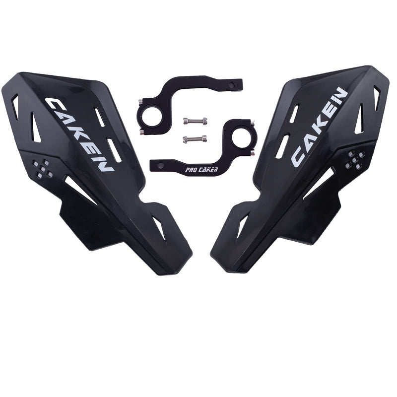 PRO CAKEN Universal 7/8" 22mm and 1 1/8" 28mm Handle Bar Hand Guards CNC Bracket for Dirt Bike Motocross ATV Scooter for CRF KLX KX LTR TRX SX SXF EXC XCW Grizzly Hawk 250 Bicycles-Black Black