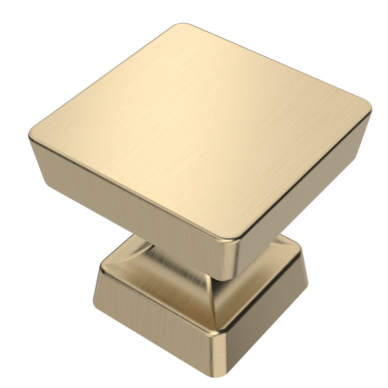 Amerdeco 10 Pack Brushed Gold Cabinet Knobs 1.2 Inch(30mm) Gold Kitchen Cabinet Knobs Dresser Knobs Drawer Knobs and Pulls for Bathroom Cabinets ZH0008 Knob
