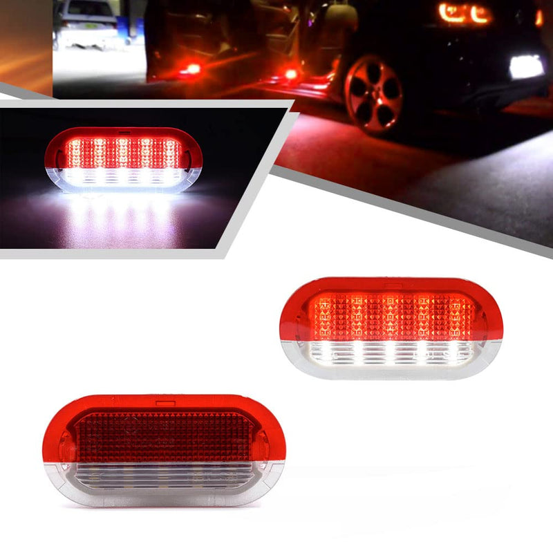 2Pcs LED Courtesy Door Light for Volkswagen Beetle Golf MK3 MK4 Jetta MK3 MK4 White LED Courtesy Projector Under Door Warming Lamps