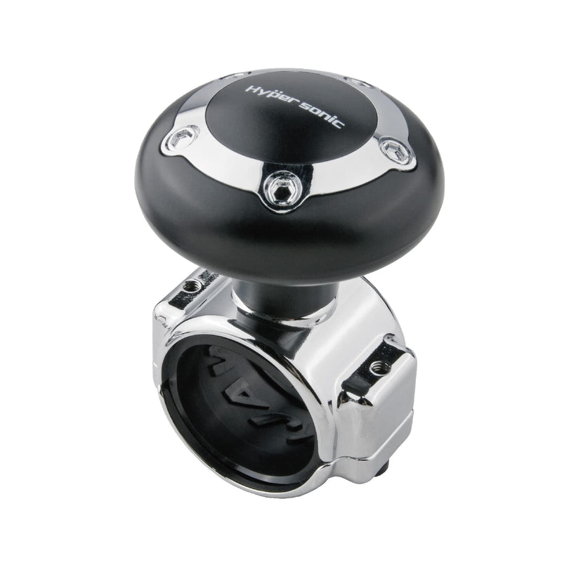 Hypersonic Large Steering Wheel Knob Spinners, Universal Vehicle Steering Wheel Spinners Ball Suicide Knob for Car, Trucks, Tractors, Boat L Black