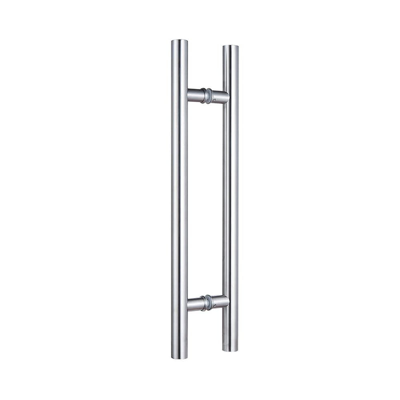 12inch/Thick 1.2mm/304 Push Pull Door Handle Solid Standoffs Heavy-Duty Commerial Grade-304 Stainless Steel Door Pull for Pulling and Pushing Sliding,Barn Glass and Shower Doors 12 Inch Silver