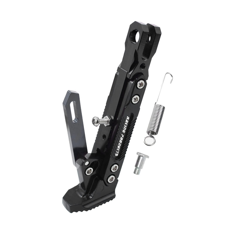 Universal Motorcycle Kickstand Adjustable Foot Side Support Parking Kickstand for Electric Motorbike Parking Foot Side Support Stand (Black) Black