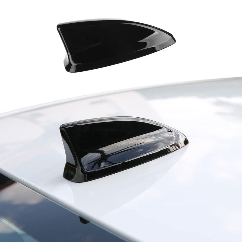 CKE Compatible with Honda Civic 2025 2024 2023 2022 Car Shark Fin Antenna Topper Roof Aerial Cover Trim Compatible with Honda Civic Accessories for 11th Gen Civic -Glossy Black Glossy Black