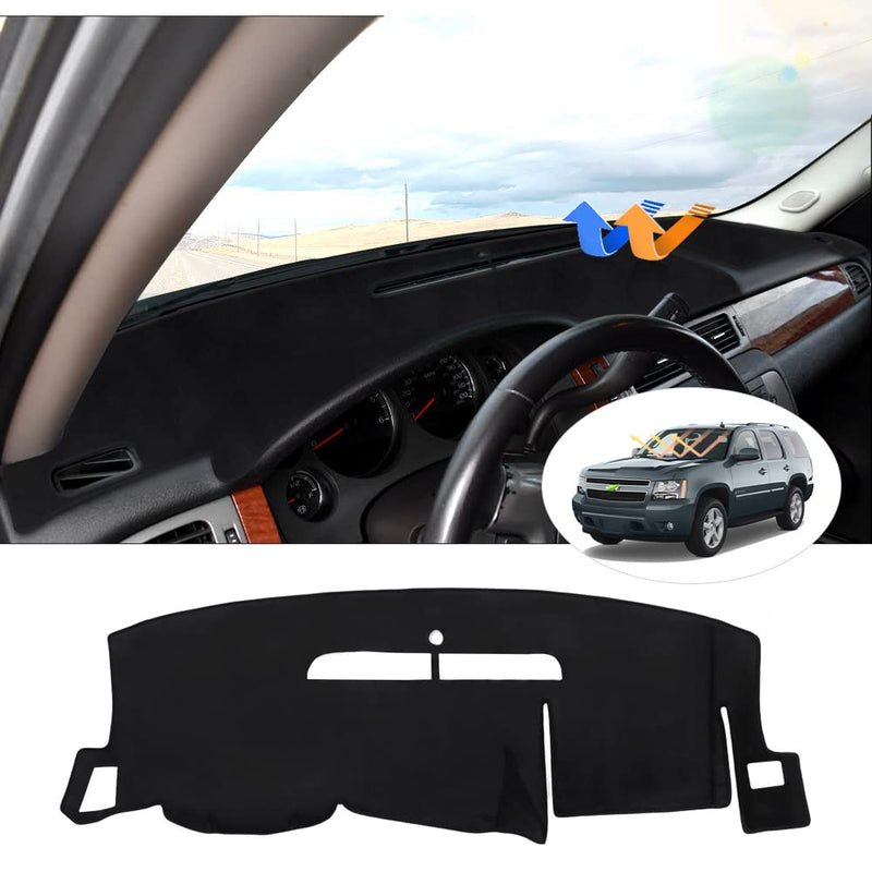 Dash Cover Fits for Chevy Chevrolet Silverado 1500 LT/WT 2007-2013 2500 HD / 3500 HD/GMC Sierra 2007-2013 (Only Fit Models with Two Glove Boxes)
