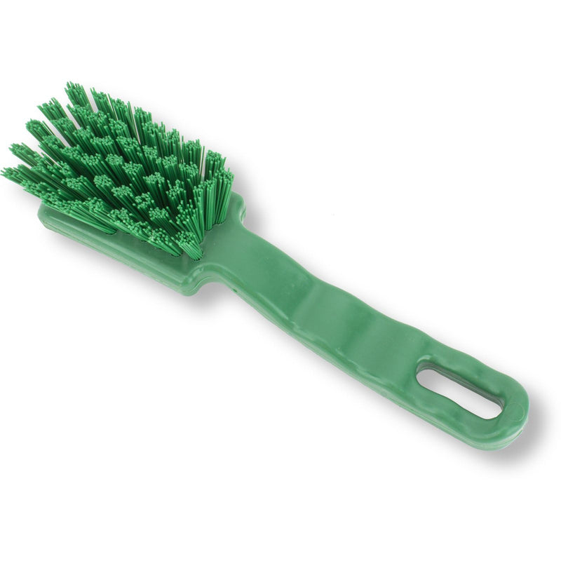 SPARTA 41395EC09 Plastic Scrub Brush, Detail Brush, Kitchen Brush With Hanging Hole For Cleaning, 7 Inches, Green, (Pack of 6)