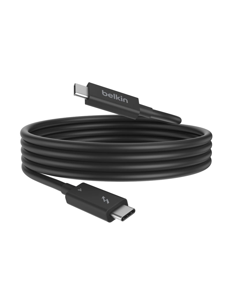 Belkin Thunderbolt 4 Cable (1M, 3.3ft Power Cable), USB-C to USB-C Cable w/ 100W Power Delivery, USB 4 Compliant, Compatible with Thunderbolt 3, MacBook Pro, eCPU & More - Intel Thunderbolt Certified 1M 1M Cable Length