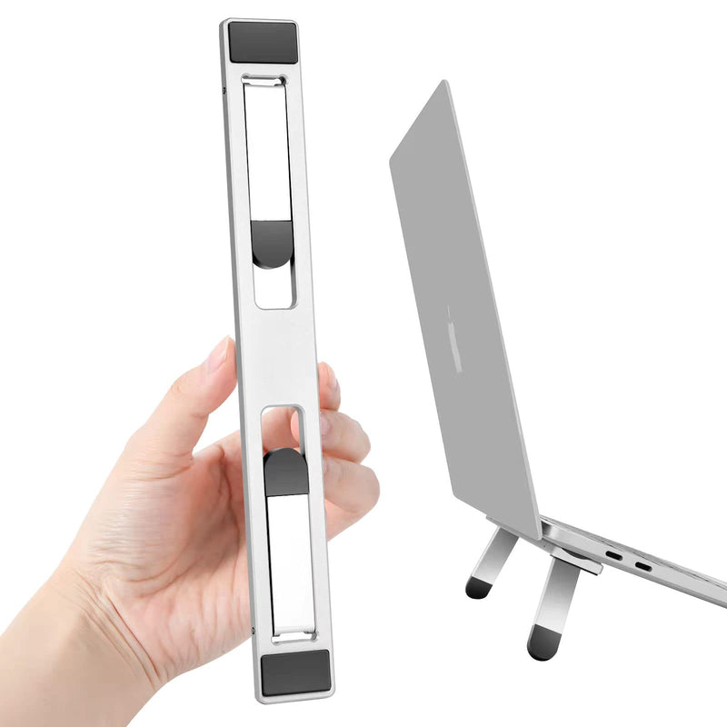 Riser for Desk,Pop up Laptop Stand,Adjustable Height Self-Adhesive Portable Laptop Stand with Feet, Extend Leg,Foldable Computer Stand for 10”-17” Models MacBook Air, Keyboard etc.