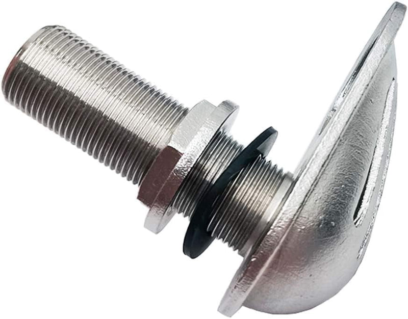 SHENGHUISS 316 Stainless Steel Boat Intake Strainer Threaded Thru-Hull Water Pick-up Inlet Filter Scoop with Rubber Washer Gaskets(1-1/4" & 3/4") 3/4"