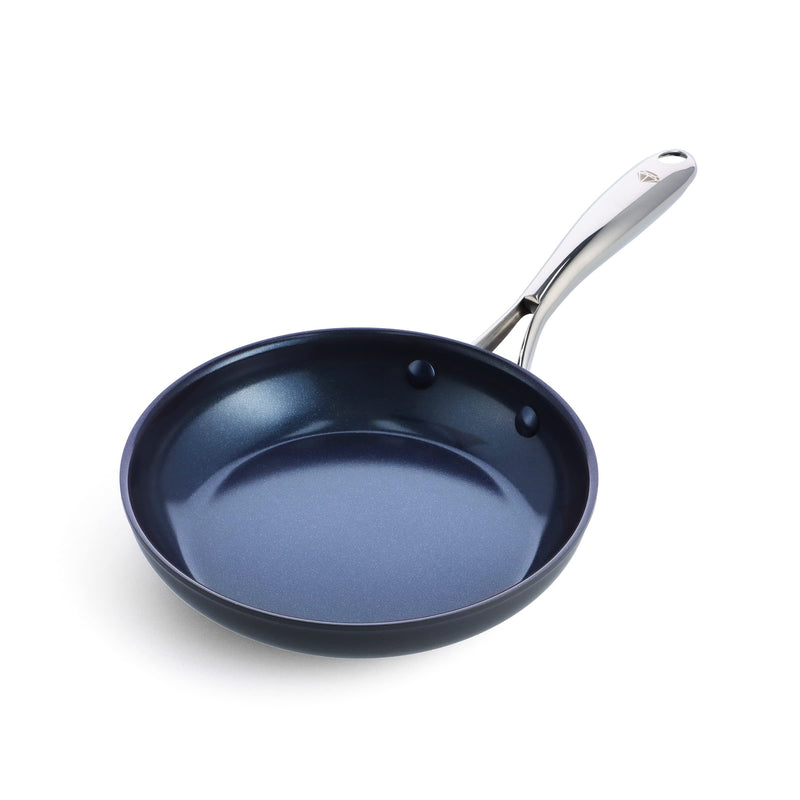 Blue Diamond Cookware Hard Anodized Ceramic Nonstick, 8" Frying Pan Skillet, PFAS-Free, Dishwasher Safe, Oven Safe, Grey 8" Frypan Skillet Gray