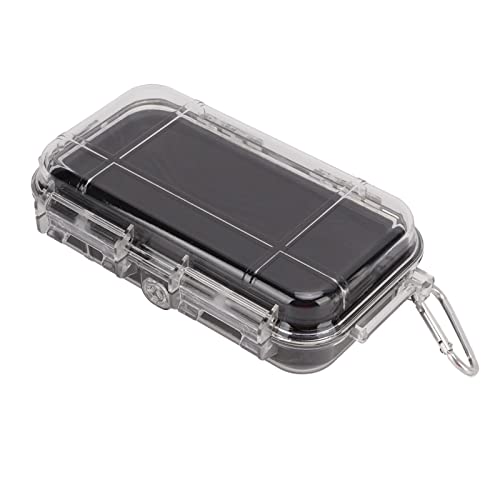 Alomejor Storage Box, Compact EDC Case with Anti-Skid Rubber Pad ABS Plastic Impact-Resistant for Camping Hiking Water Sports Enthusiasts