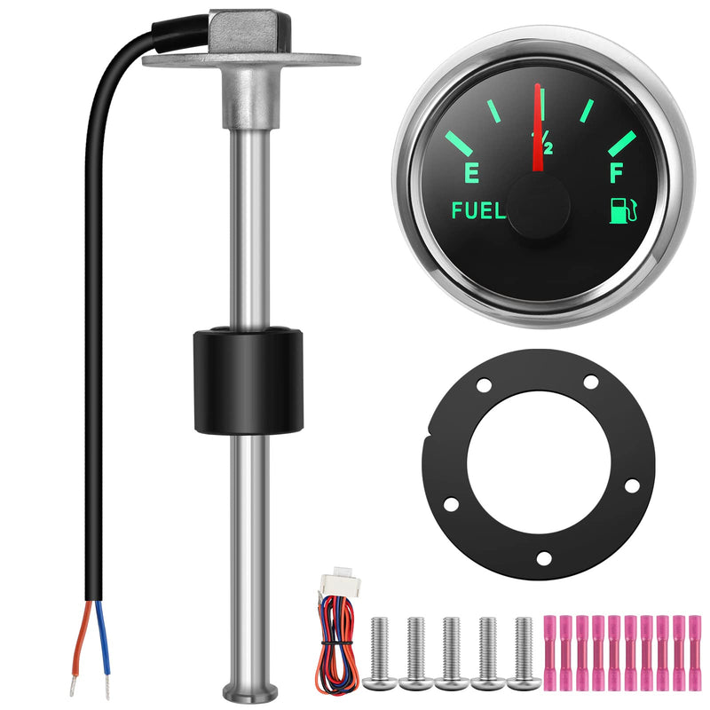 RUPSE Fuel Sender Unit Boat Fuel Tank Sending Unit Fuel Water Level Sensor Stainless Steel Fuel Sender and Fuel Gauge for Boat Car Truck RV (10"(250mm)) 10"