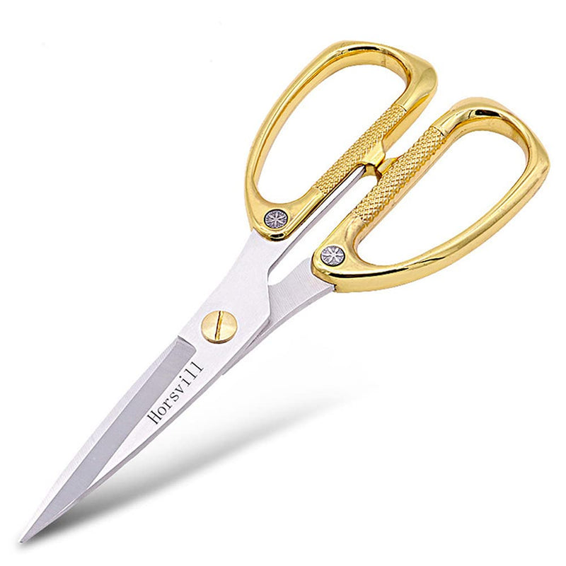 Japanese Garden Clippers, Houseplant plant shears, Floral Pruner Botanical Flower Stem scissors, Gardening Shears with Straight Stainless Steel Blades, Easy Use Garden Tools (golden-k26) golden-k26