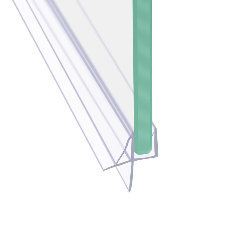 Frameless Shower Door Bottom Seal Shower Sweep with Drip Rail for 1/2" Glass,36" Long, Vinyl, Clear
