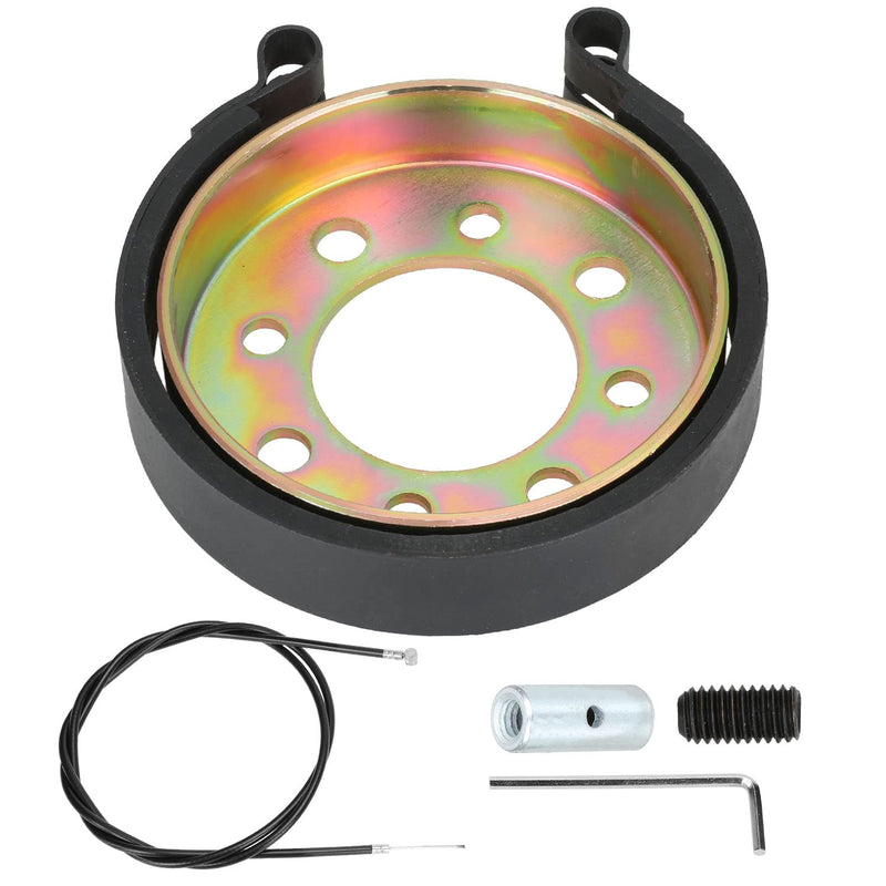 GREHUA 4" Rear Drum Brake Band & Cable Kit for Manco Bandit Critter 1492 4316 297 Rotary 484 Azusa 2251-B Yerf-Dog Predator 212cc 420cc 196cc Go Kart Yard Cart Dune Buggies Mini Bike ATV Parts a-black