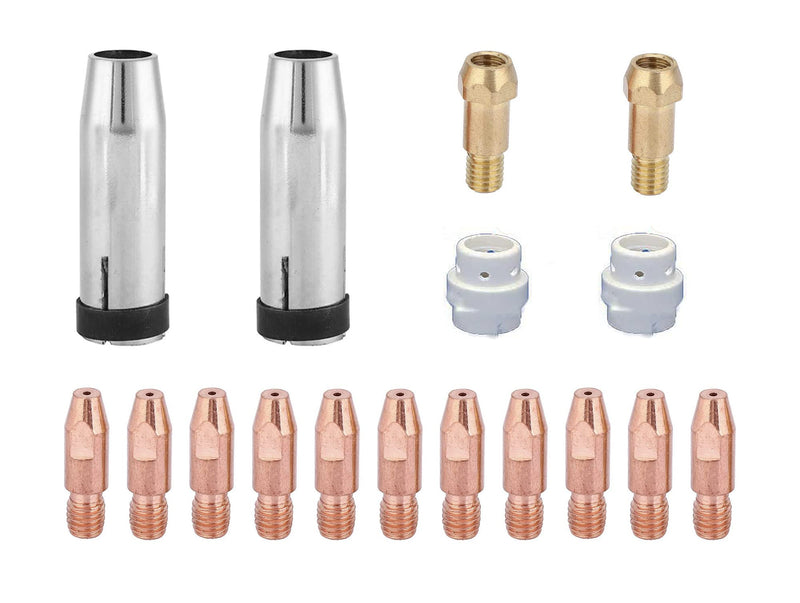 Contact Tip, Nozzle, Diffuser, Tip Holder Kit fits Eastwood Elite MP250i & Eastwood Mig 250 Welder 21180 MB (16 PCS - .035" KIT) 16 PCS - .035" KIT