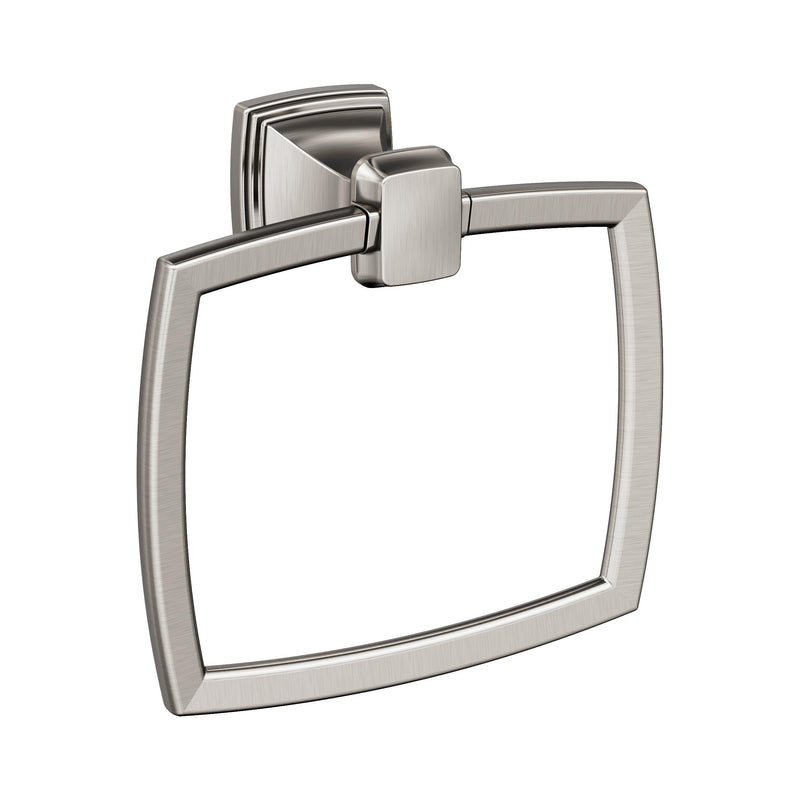 Amerock BH36032G10 | Brushed Nickel Towel Ring | 6-13/16 in (173 mm) Length Towel Holder | Revitalize | Hand Towel Holder for Bathroom Wall | Small Kitchen Towel Holder | Bath Accessories 1-Piece