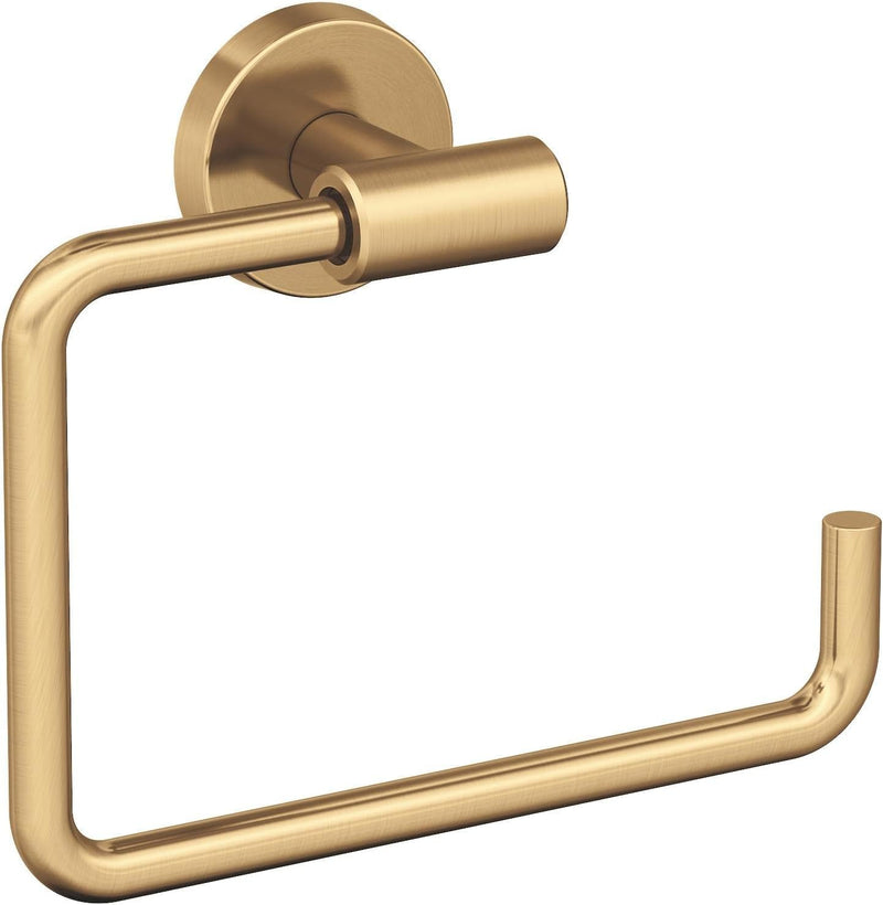 Amerock BH26541CZ | Champagne Bronze Towel Ring | 5 inch (127 mm) Width Towel Holder | Arrondi | Hand Towel Holder for Bathroom Wall | Small Kitchen | Bath Accessories