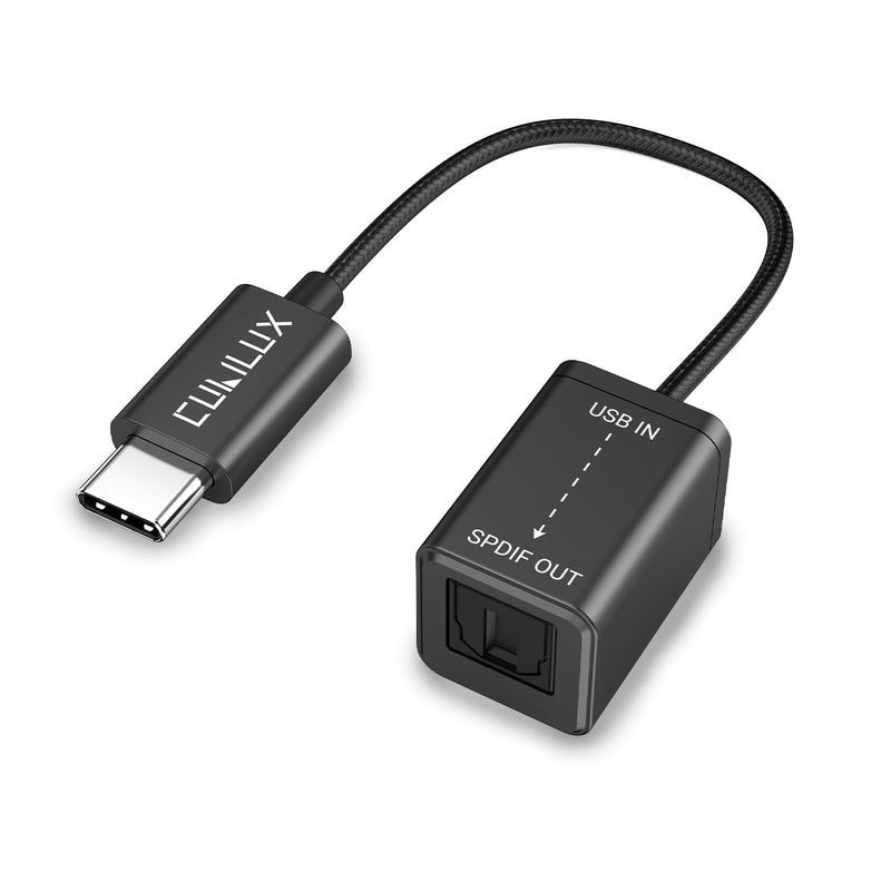  [AUSTRALIA] - Cubilux USB C to SPDIF Transmitter, Unidirectional Type C to Optical Audio Output Adapter with 192KHz/24bit DAC for MacBook Pro/Air, Laptop, Computer