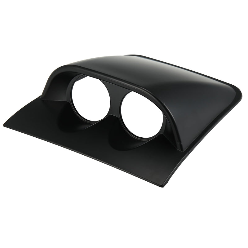 X AUTOHAUX 52mm 2" Dual Hole 2 Holes ABS Plastic Universal Console Dashboard Gauge Holder Dash Gauge Pod Car Meter Mount Bracket Dome Lip Instrument Panel Shell Black