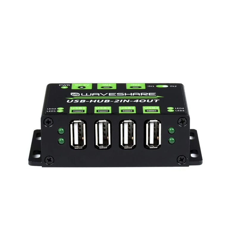 Industrial Grade USB HUB, 4X Extended USB Ports, Switchable Two Inputs, Sharing Two Hosts