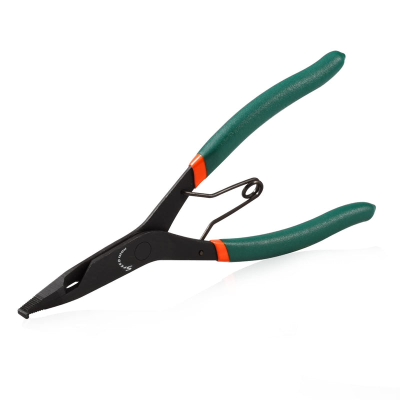 SPEEDWOX 9 inch Angle Tip Lock Ring Pliers for Transmission, Special Circlip Plier with Hole Angle Tip Retaining Ring Pliers Flat Nose Retaining Ring Pliers with Black Oxide Finish Ring Opening 9"