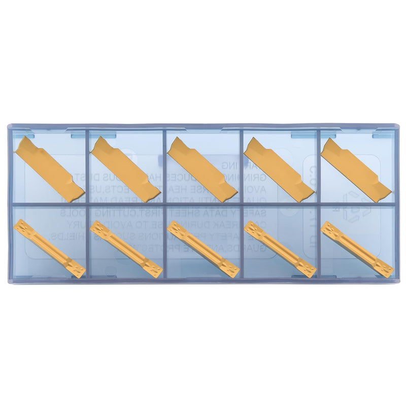 Carbide Grooving Inserts MGMN300-M for MGEHR/L and MGIVR/L Grooving Cut-Off Tool Holder, Installed with KOLORY, CVD Coating Metal Cutting, 10pcs CVD Coated