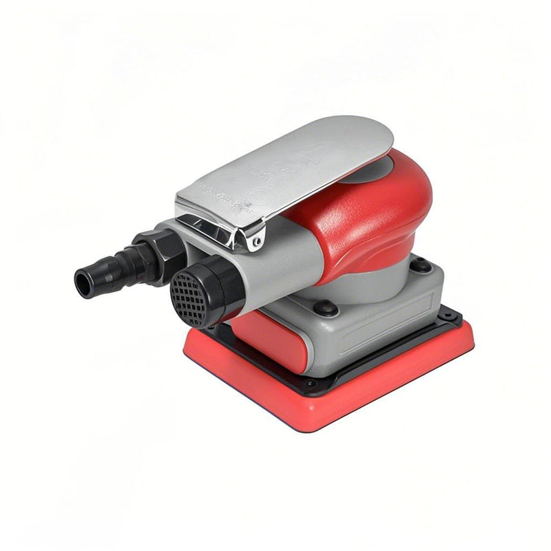 BTER Air Orbital Sander, 10000rpm 75x100mm Square Pneumatic Palm Sander, Sanding/Grinding/Polishing Professional Alloy Steel Pneumatic Sander for Wood, Composites, Metal, Car Beauty