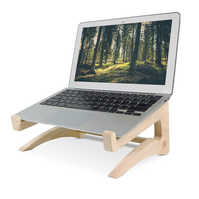 UI U & I Laptop Stand, Wooden Laptop Stand, Detachable Wooden Notebook Holder Mount Stand for Desk, 11-14inch Compatible with Apple MacBook Air Mac Pro, HP, DELL, Acer, Toshiba, Surface, Lenovo etc small