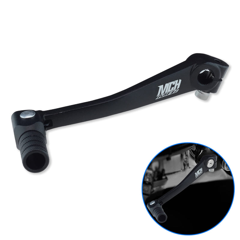 Folding Gear Shifter Shift Lever CNC Aluminum Gear Shifter Shift Lever for XR50 XR80 CRF50 CRF70 50cc-125cc Pit Dirt Bike Motorcycle (Black) Black
