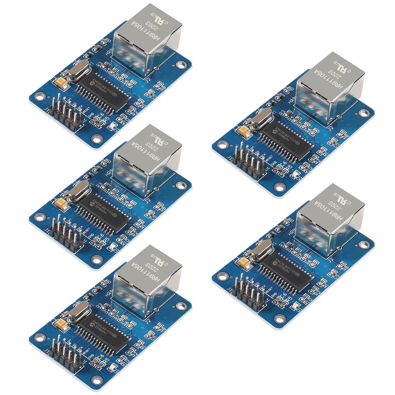 5pcs ENC28J60 ENC28J60-I/SO HR911105A Ethernet LAN Network Module SPI Interface 3.3V for Arduino AVR PIC LPC STM32