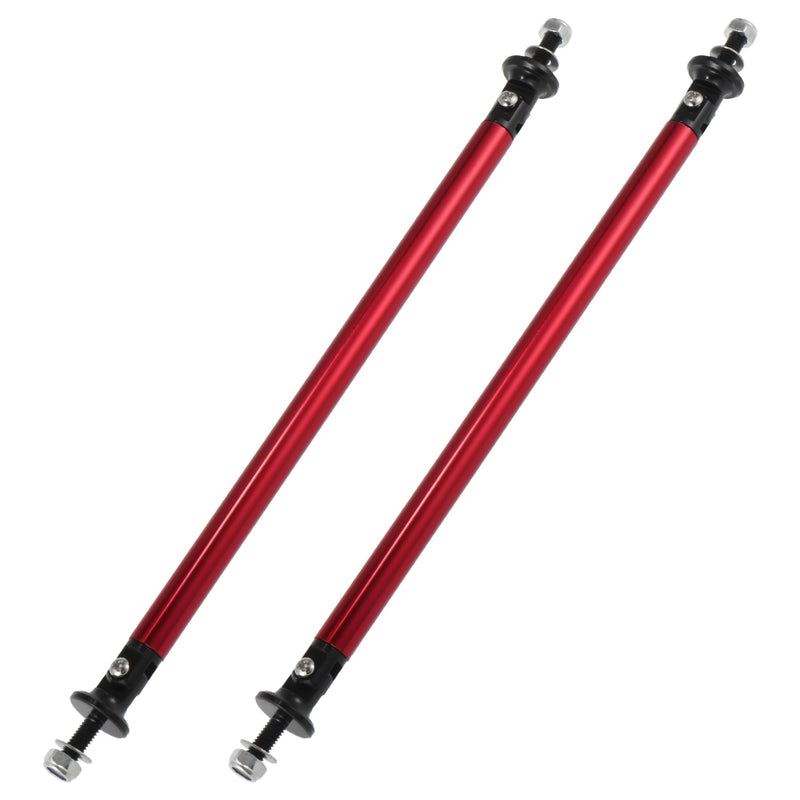 X AUTOHAUX 2pcs 200mm 7.87" Splitter Support Rods Adjustable Front Rear Bumper Lip Splitter Strut Rod Tie Support Bars Fit Most Vehicle Red