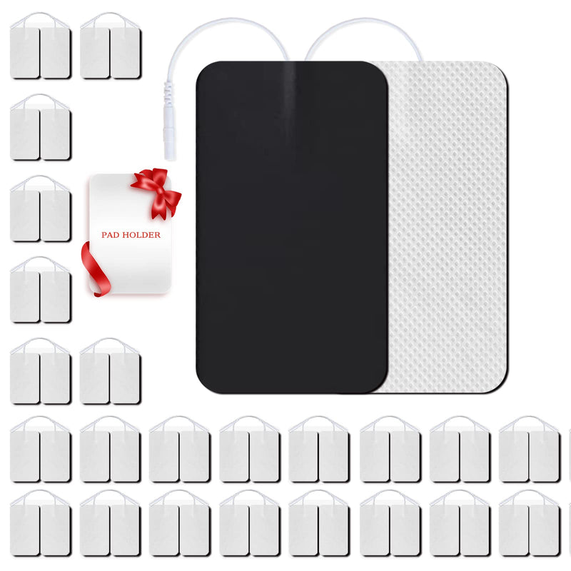 TENS Unit Replacement Pads, 48 PCS Premium Thickened Reusable Self-Adhesive Electrode Pads for EMS Muscle Stimulator Massager, 2"x4" - 48 Pcs 2X4",48 PCS