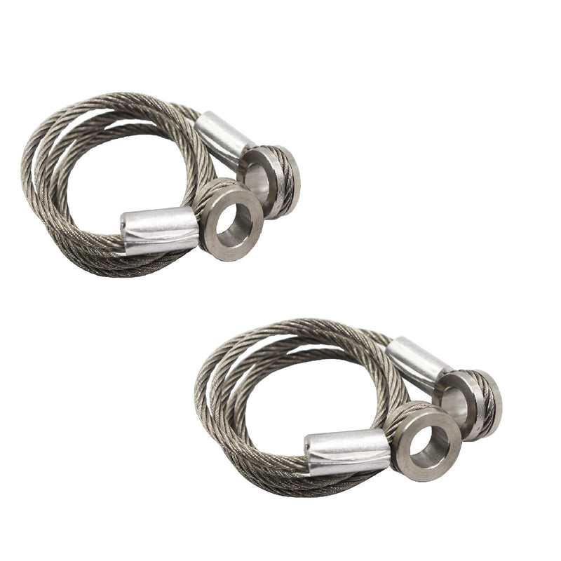 LAFORMO Peterbilt Hood Control Cables - 2 x Long Side, Silver Metal, Compatible with 1987-2010 Peterbilts 357, 375, 377, 378, 379, Front Hood Cable