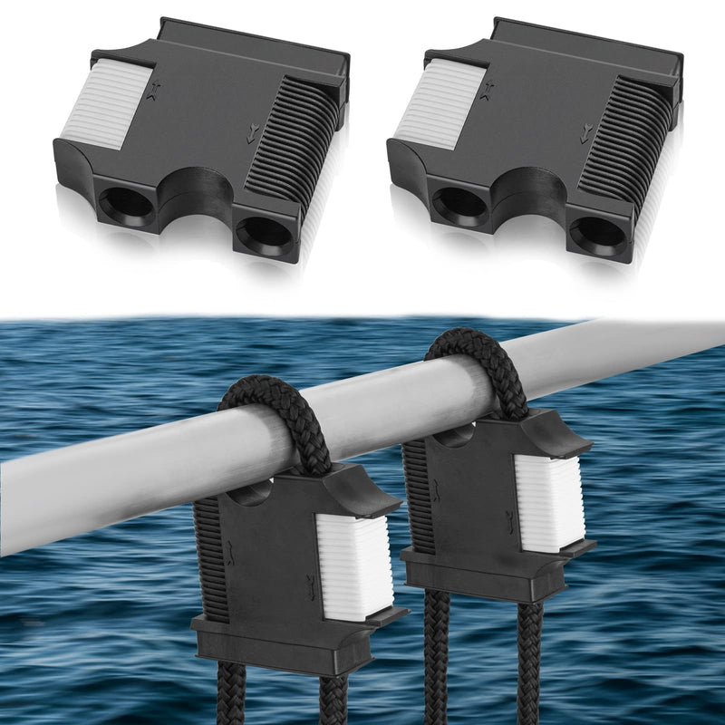 Huntury Boat Fender Hanger, Boat Rail and Cleat Fender Clips, Quick Connect and Release Fender Lines, Boat Bumper Adjuster Pack Of 2