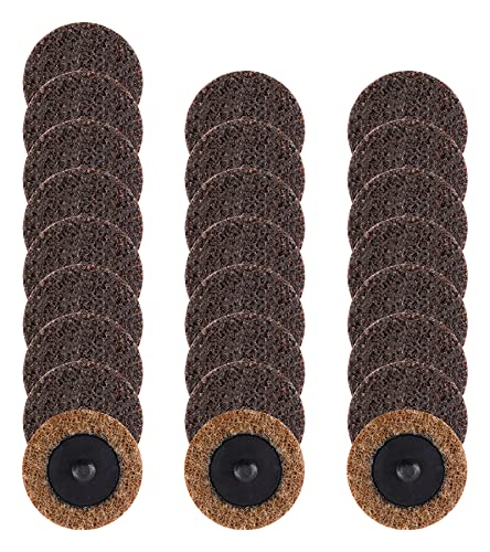 Abrasives 2" Nylon Surface Conditioning Quick Change Sanding Discs with R-Type Backing Coarse 80 Grit - 25 Pack