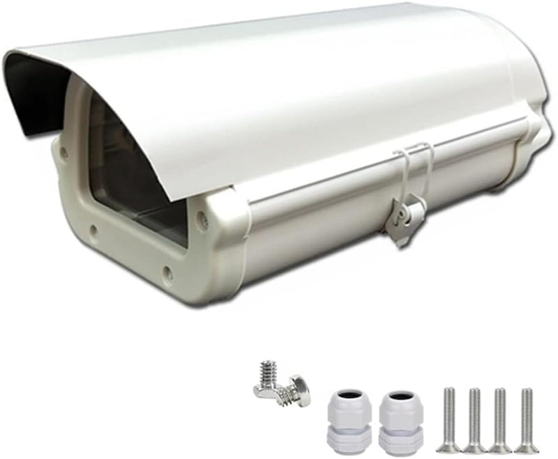 CCTV Security Housing Aluminum Indoor Outdoor Camera Box Weatherproof Junction Box Shell for CCTV Heavy Duty Surveillance Camera Wall Mounting Bracket