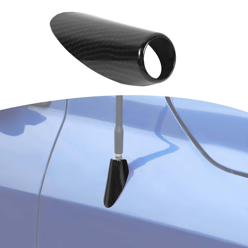 RT-TCZ for RAM Radio Antenna Base Trim Cover Carbon Fiber for Dodge RAM 2010-2017 Carbon Fiber Exterior Accessories Carbon Fiber Cover