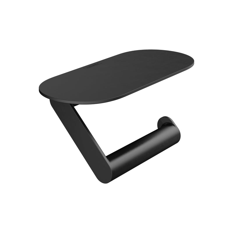 hansgrohe WallStoris Toilet Paper Holer with Shelf in Matte Black, 27928670