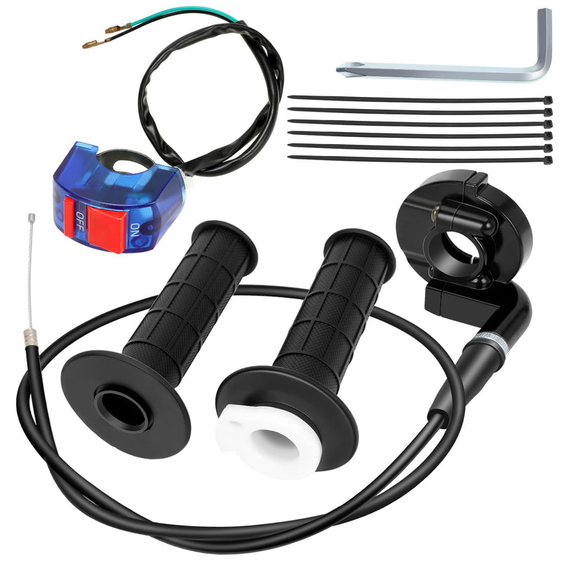 YOXUFA Mini Bike Throttle Kit Replacement for Coleman Minibike CT200U CT200U-EX BT200X Baja DB30 Warrior MB200 Predator 212cc Motovox 196cc 200cc 6.5hp Engine Parts 22mm 7/8 Handle Grip Accessories black