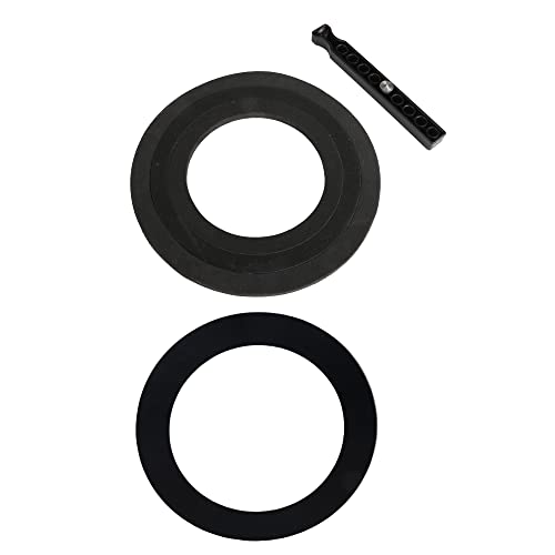 Yibuy 4" 5" 6" Bass Drum Head Port Hole Punch Kit w/Conservation Ring Black
