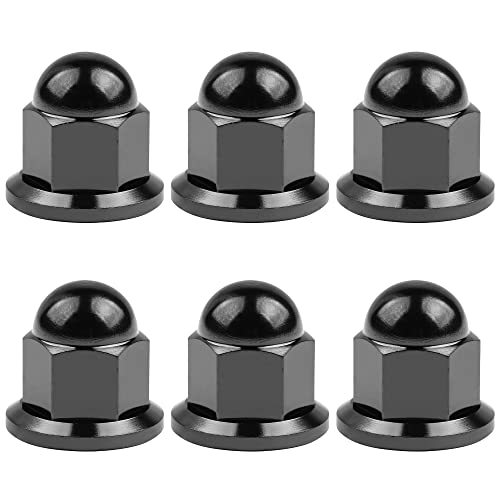 Titanium M6 M8 M10 Dome Head Acorn Nuts (M10, Black)