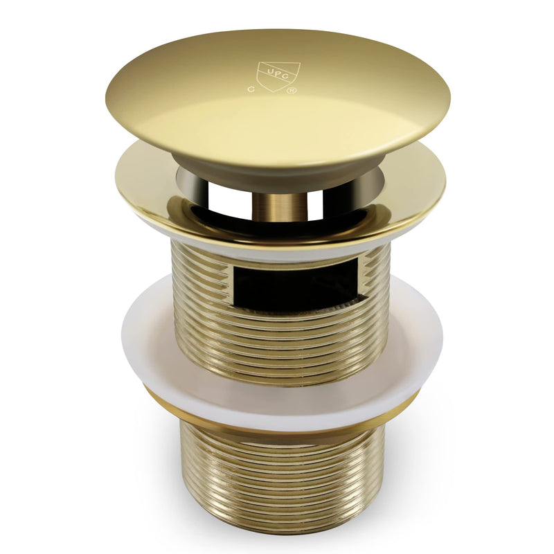 FerdY Pop-up Drain for Freestanding Bathtub, Gold Finish, cUPC Certification, Freestanding Bathtub Drain Stopper Drain-gold