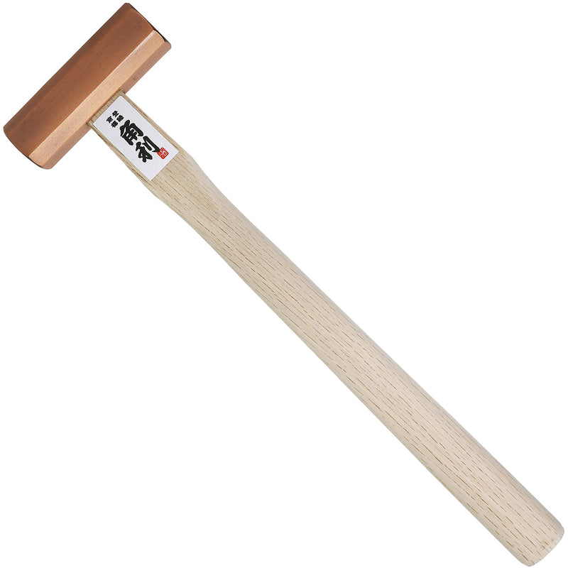 KAKURI Chisel Hammer GENNO 13 oz (375g) Japanese Woodworking Carpenter Hammer for Chisel, Plane, Nail, Heavy Duty Japanese Carbon Steel, Bronze Plated Octagonal Head, Wood Handle, Made in JAPAN Bronze 375g