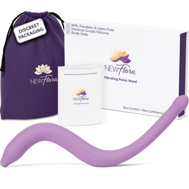 NewFlora Vibrating Pelvic Wand for Women & Men, S Shaped Massage Tool - Perineal Massage Tool