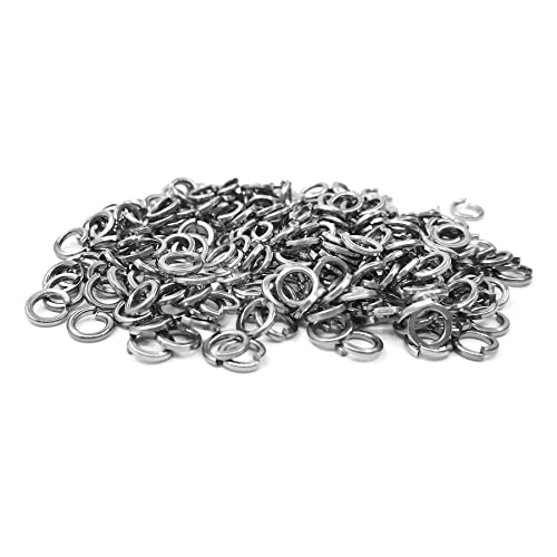 M4 Stainless Steel Split Spring Lock Washers, 4mm ID, 6mm OD, 18-8 (304) Stainless Steel Lock Washer Elastic Gasket 200pcs (M4)