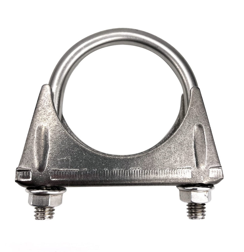 Heavy Duty 2.5 Inch Muffer Clamps Exhaust 2 1/2" Stainless Steel U Bolt Clamp on Tip Pipes Connection 2 1/2 Inch