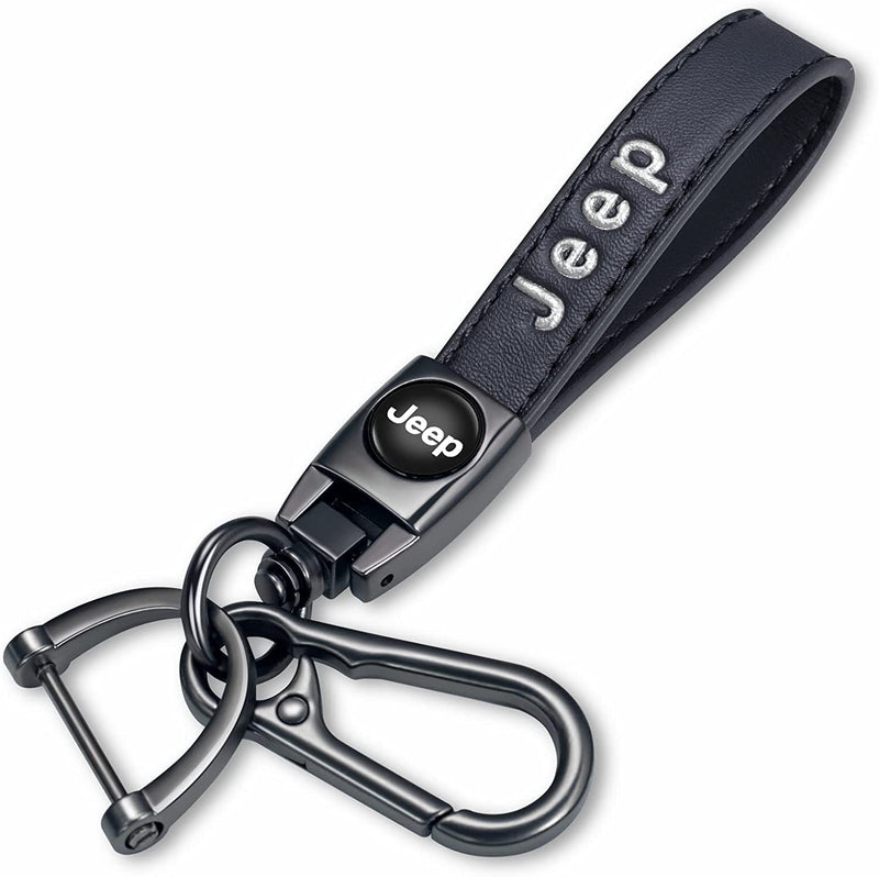 Genuine Leather Car Keychain Key ring Accessories Key Chain Family Present for Man and Woman Black Black-jp