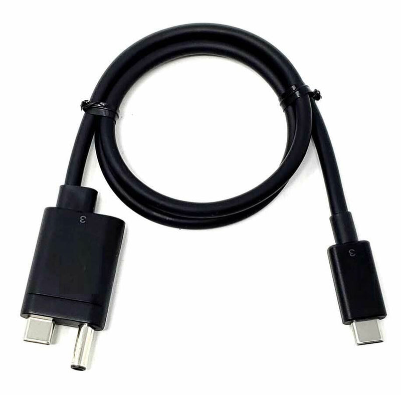 USB-C Docking Station Cable for HP Elitebook 840 G3, X260 1030 G2, Elite X2 1012 G1, Single Custom end (AC + USB Type-C to USB Type-C), Black 843011-001