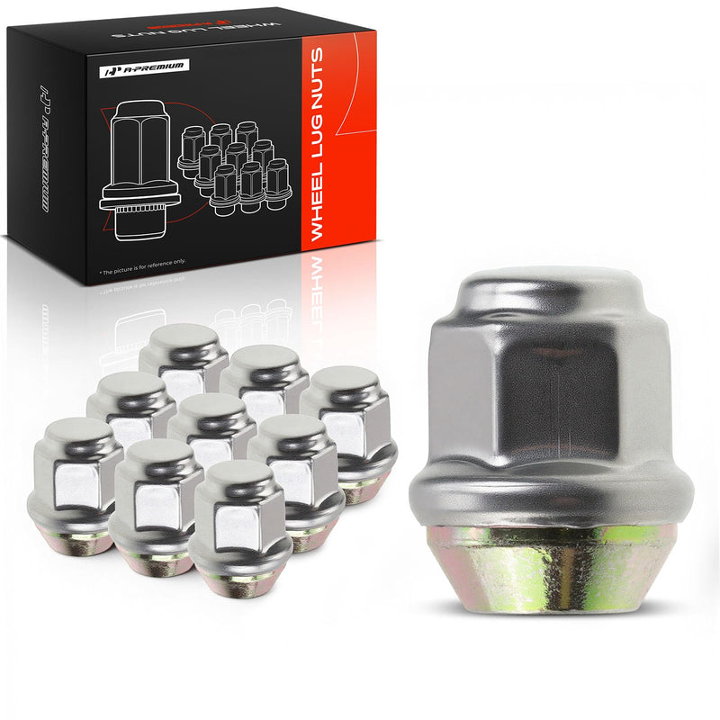 A-Premium M12-1.50 Wheel Lug Nuts Compatible with Ford Focus Dodge Grand Caravan Charger Chrysler Town & Country Honda Passport Front or Rear 10-PC Set 10PCS