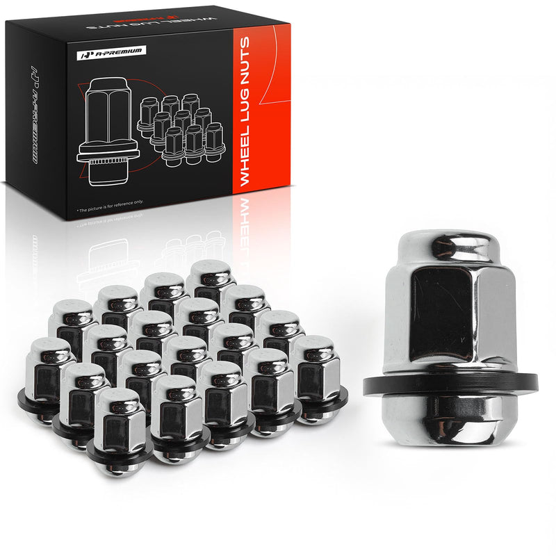A-Premium 20Pcs M12-1.50 Wheel Lug Nuts Compatible with Honda CR-V, HR-V, Civic, Accord, Crosstour, CRX, Element, Fit, Insight, Odyssey, Pilot, Prelude & Acura CL, CSX, EL, ILX, Integra & Isuzu Oasis